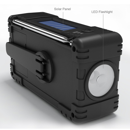 TK-335 Outdoor Noaa Weather Am Fm Radio Portable Sos Emergency Flashlight Solar Hand Crank Radio